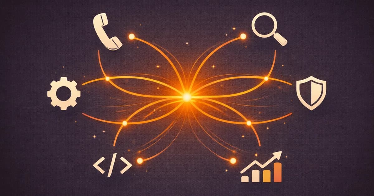 Interconnected service offerings — voice agents, SEO, integrations, development